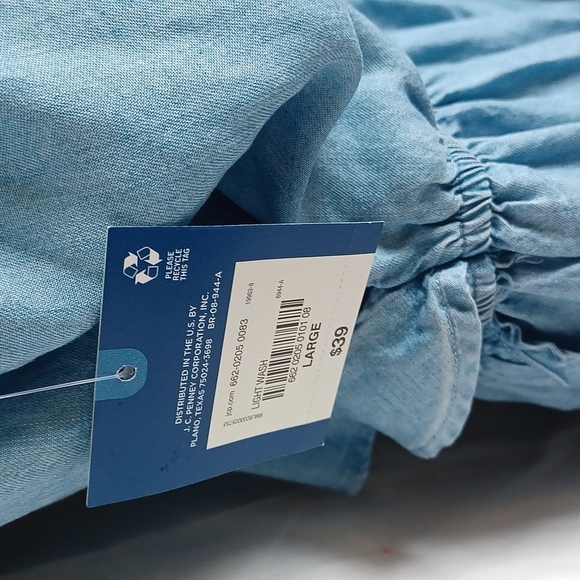 Arizona Brand Light Blue Sleeveless Romper - Picture 7 of 7